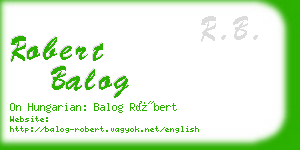 robert balog business card